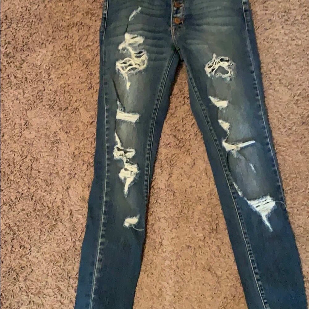 KanCan High Rise Multi Button Fly Skinny - Picture 3 of 5